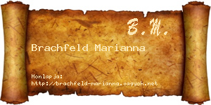 Brachfeld Marianna névjegykártya